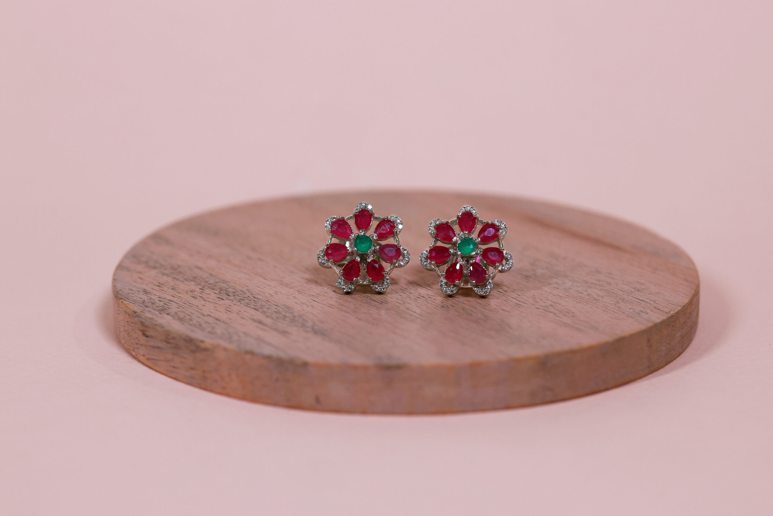 925 Sterling Sliver High Quality Cubic Zirconia Pave Stud Earrings. Gift for Her. - Image 2