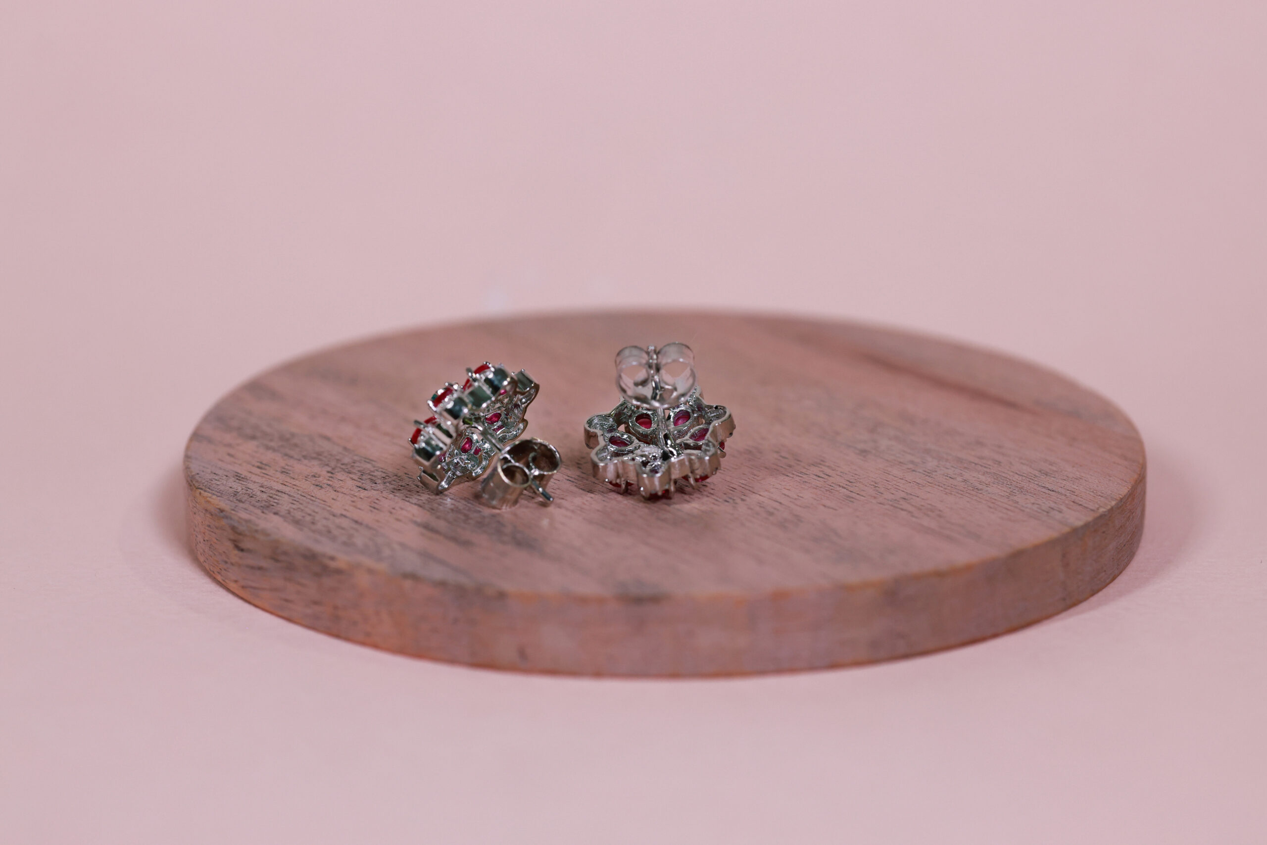 925 Sterling Sliver High Quality Cubic Zirconia Pave Stud Earrings. Gift for Her. - Image 3