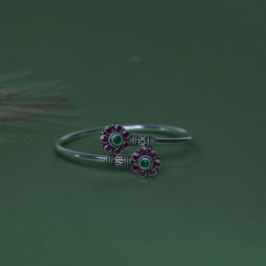 925 Sterling Silver Pave Heart Charms with Cubic Zirconia, Adjustable Bracelet in 2 style. Gift for Her