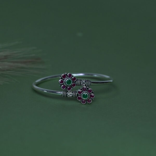 925 Sterling Silver Pave Heart Charms with Cubic Zirconia, Adjustable Bracelet in 2 style. Gift for Her