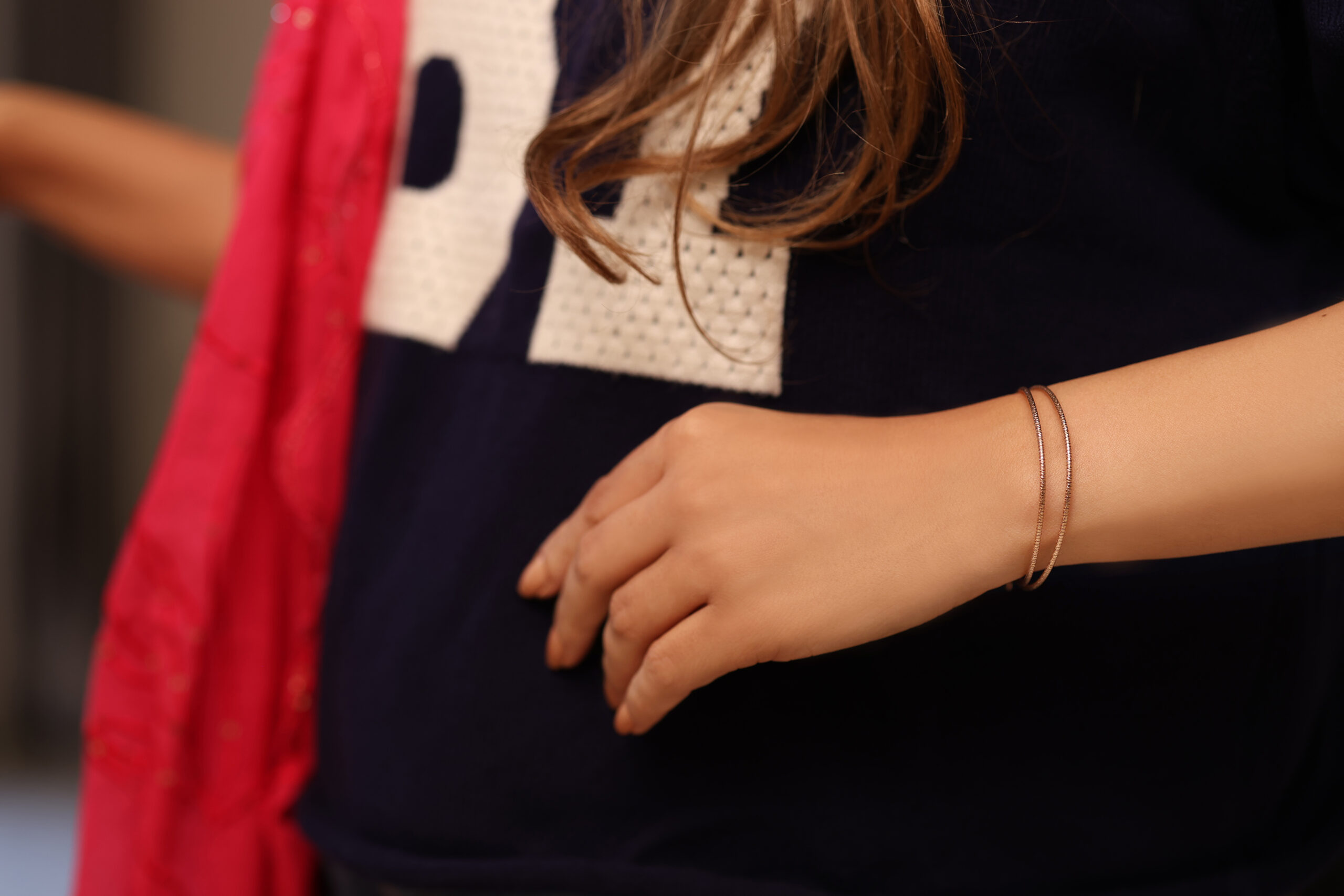 925 Sterling Silver Italian Chain Bracelet, 3 chain Bracelet. Gift for Her - Image 2