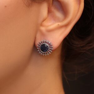 925 Sterling Silver Pave Cubic Zirconia Butterfly Stud Earrings. Charms Earrings, Gift for Her.