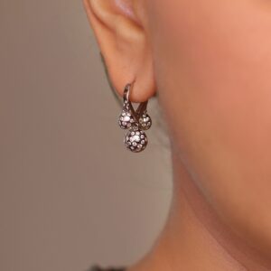 925 Sterling Silver Heart Stud Earrings. Gift for Her.