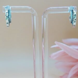 925 Sterling Silver Pandora Style Pave Double Hoop Earrings. perfect for your collection or Gift for her.