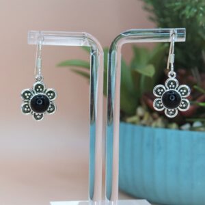 925 Sterling Silver Solid Semi-precious Stone Dangle Earrings. Gift for Her.