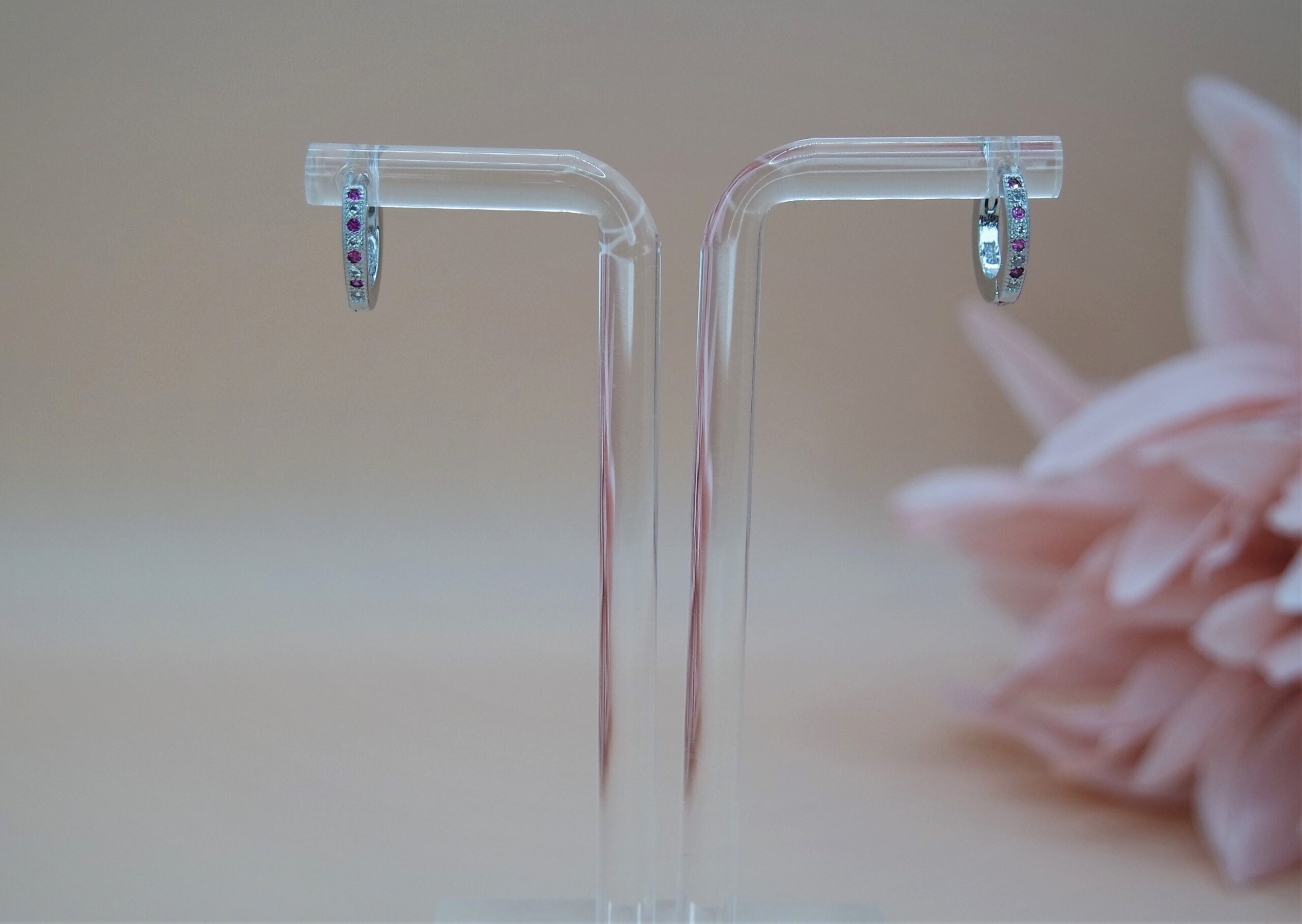 925 Solid Sterling Silver CZ Earrings, Pave Cubic Zirconia Hoop Earrings, Statement Jewelry. Gift for Her.