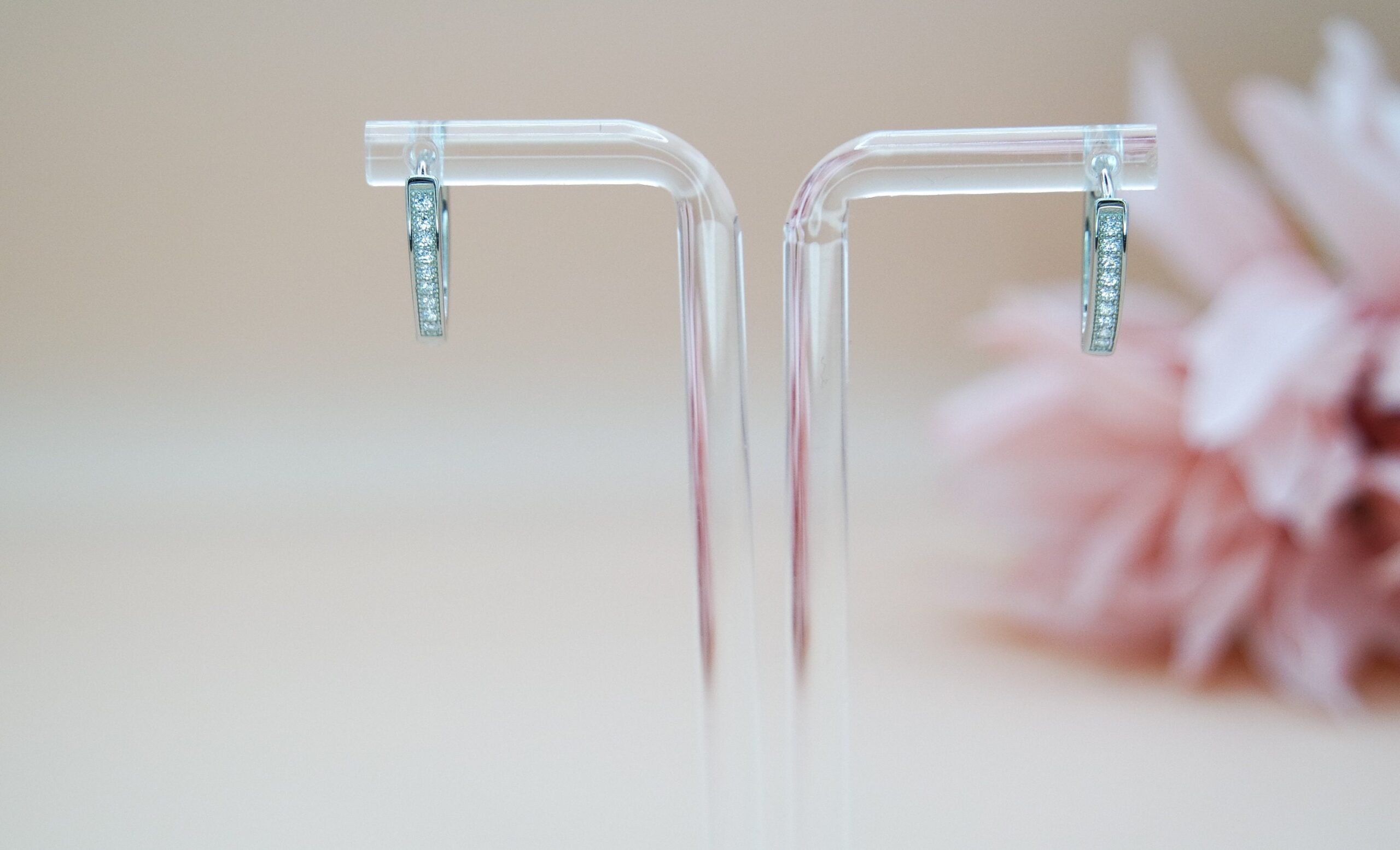 925 Sterling Silver Solid CZ Earrings, Pave Cubic Zirconia Hoop Earrings, Statement Jewelry. Gift for Her.