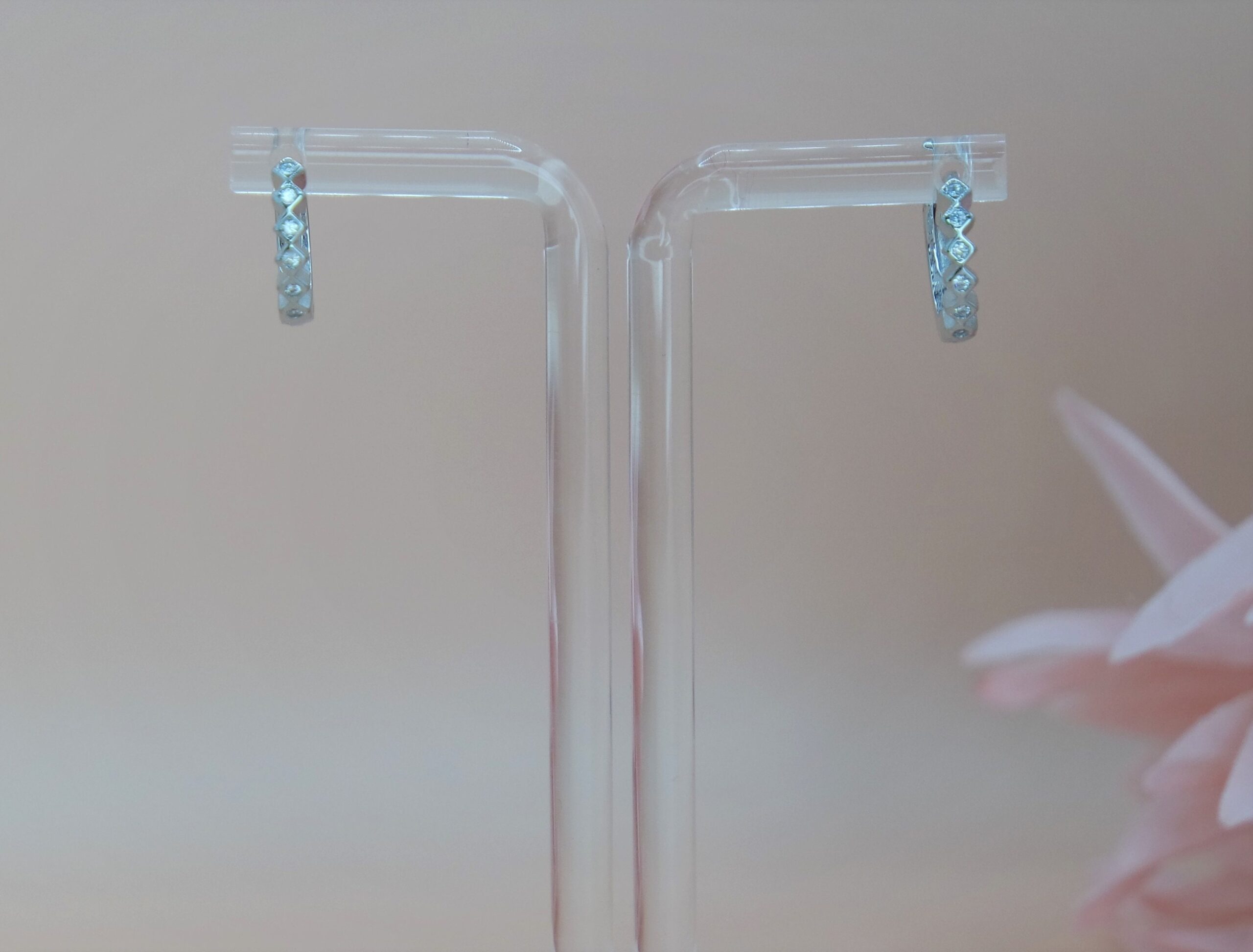 925 Sterling Silver Solid CZ Earrings, Pave Cubic Zirconia Hoop Earrings, Statement Jewelry. Gift for Her.