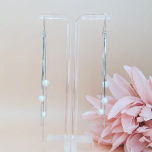 925 Sterling Silver Dangle Earrings, Lightweight Minimalist Delicate Simple Long Earrings.