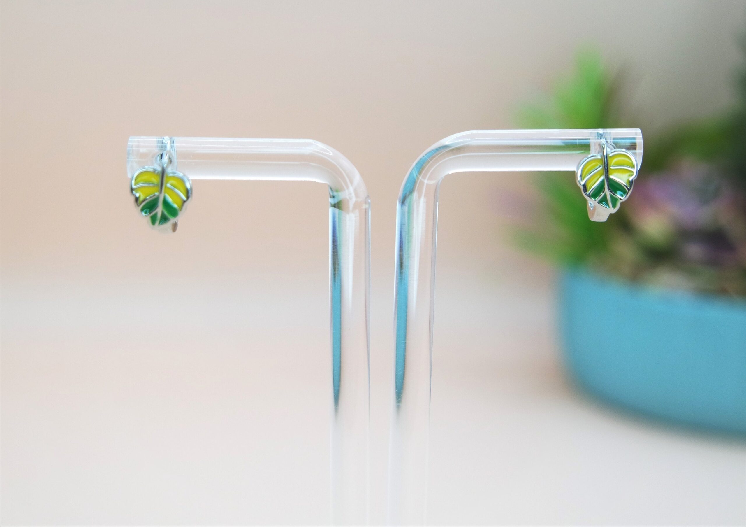 925 Sterling Silver Leave Earrings for Girls, Earrings for Kids. Everyday wear, Gift for Her.