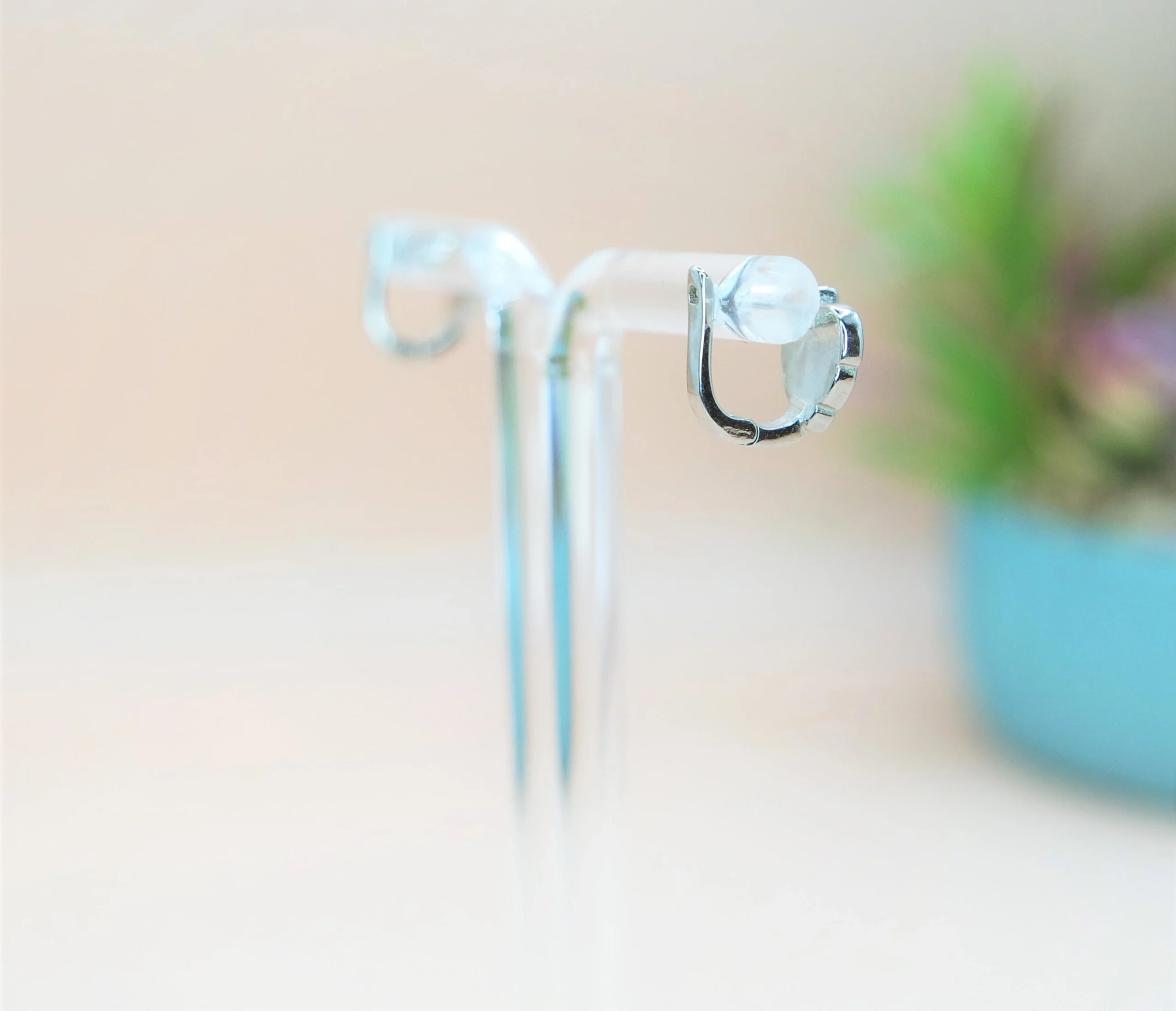 925 Sterling Silver Leave Earrings for Girls, Earrings for Kids. Everyday wear, Gift for Her. - Image 4