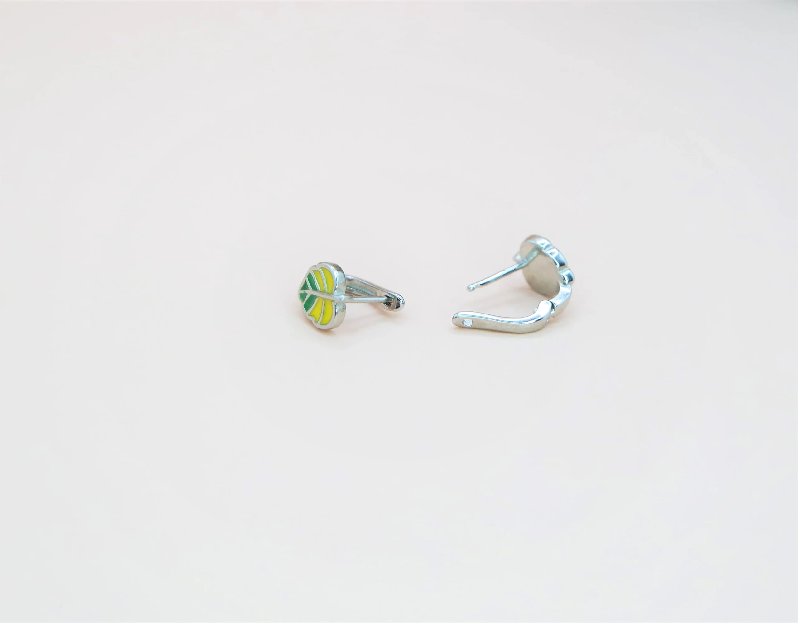 925 Sterling Silver Leave Earrings for Girls, Earrings for Kids. Everyday wear, Gift for Her. - Image 3